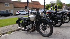 Jim was riding the earlier of his BSA C11s.