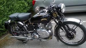 Brian had not visited us before. This is his very nice Vincent Comet