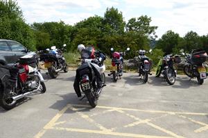 Riderless bikes at the National Stone Centre whilst everyone consumes tea and ice cream in the shade.