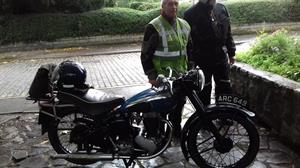 Our leader Jim with his 1948 BSA C11.